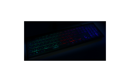 Tastatur ''Rainbow'' LogiLink, beleuchtet, schwarz, USB