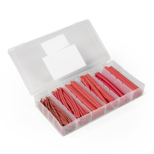 Schrumpfschlauch-Set, 100-teilig, rot, 10cm lang