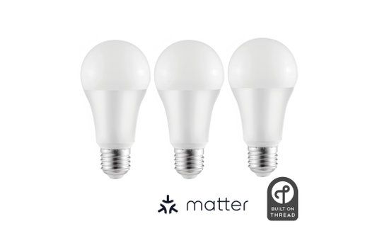 LED-Glühbirne ITIUS, E27, 900lm, RGB + CCT, matter über Thread, 3er-Pack