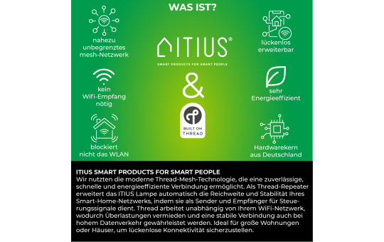 LED-Glühbirne ITIUS, E27, 900lm, RGB + CCT, matter über Thread, 3er-Pack