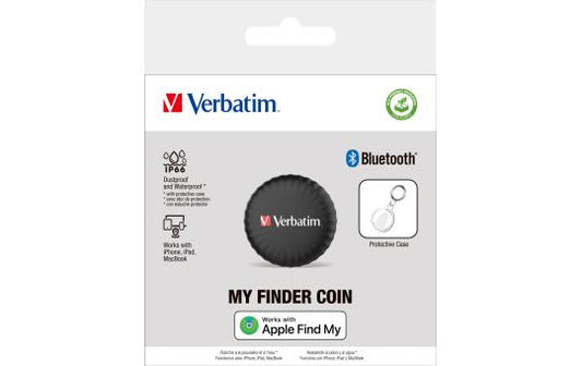 Bluetooth Tracker Verbatim My Finder ''MYFC-01B'' für Apple ''Wo ist?'' mit Ring
