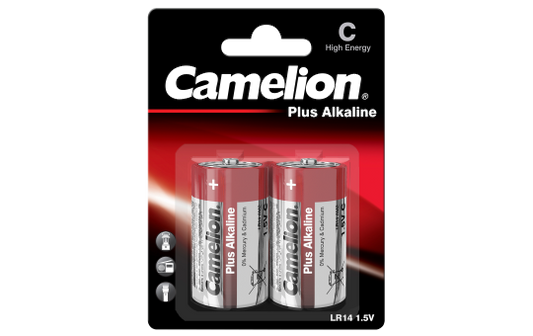 Baby-Batterie CAMELION Plus Alkaline 1,5 V, Typ C/LR14, 2er Blister