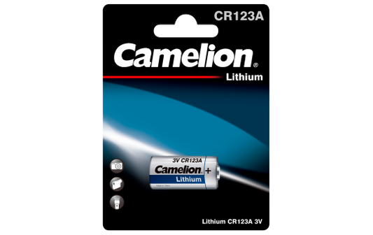 Lithium-Photobatterie CAMELION, CR123A, 3V, 1er-Blister