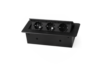 Tisch-Einbausteckdose McPower ''TS-03S'' 3x Steckdose, 267x120x68mm