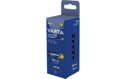 Micro-Batterie VARTA ''Longlife Power'' Alkaline, Typ AAA, LR03, 1,5V, 40er Pack