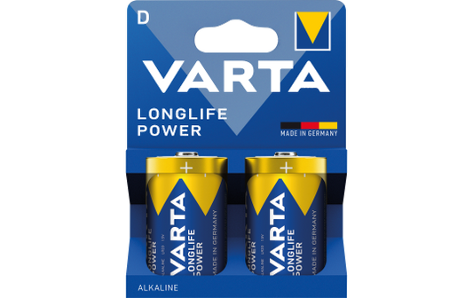 Mono-Batterie VARTA ''Longlife Power'', Alkaline, 1,5 V, Typ D, LR20, 2er-Blister