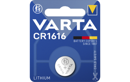 Lithium-Knopfzelle VARTA ''Electronics'', CR 1616, 55mAh, 3V 1er-Blister