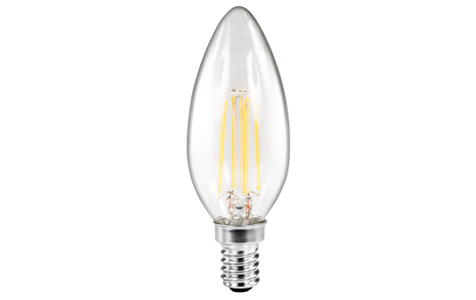 LED Filament Kerzenlampe McShine ''Filed'', E14, 2W, 260 lm, warmweiß, klar