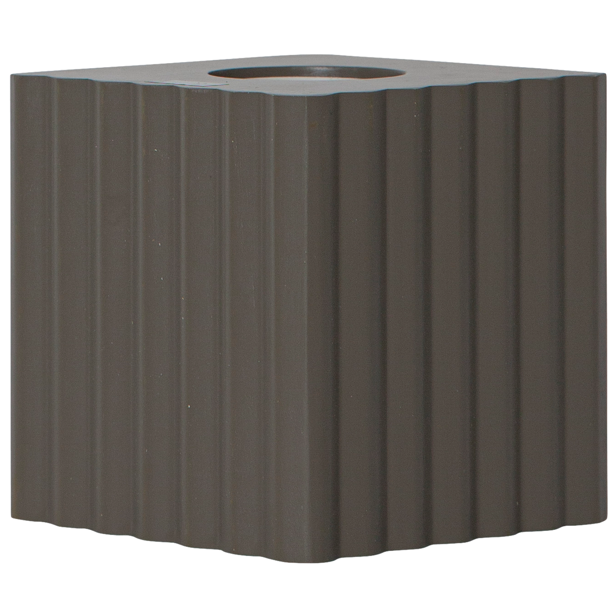 Tischleuchtenfassung ''Box'', E27-Fassung, geriffelt, braun, mit Schalter