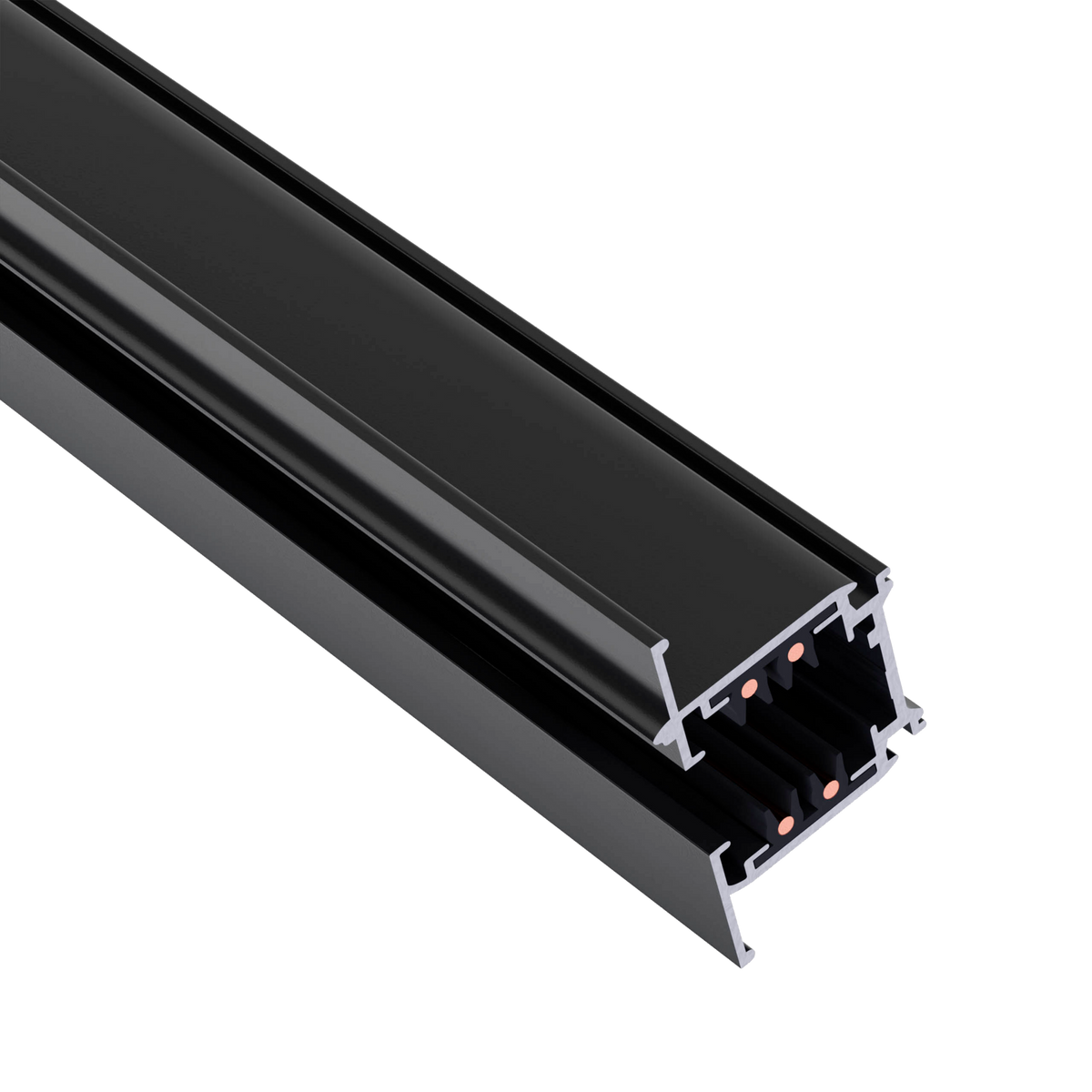 Unterputz-Schiene ''SPS'' für 3-Phasen-Schienensystem, 1m, schwarz