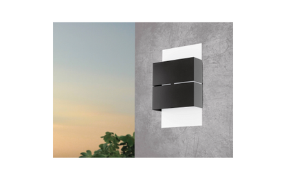 Wandleuchte EGLO ''Kibea'', LED,Stahl, weiß/anthrazit, 3000K, 2x2,5W, 26x15cm