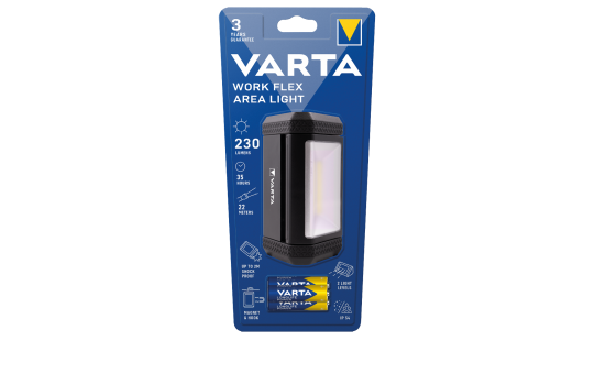 LED Taschenlampe Work Flex Line, VARTA, 230lm, inkl. 3x Batterie Alkaline AA