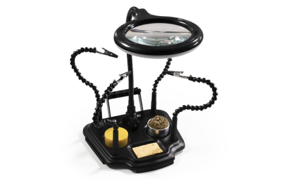 Dritte Hand mit LED-Lupe McPower ''11M'', 4W, mit USB-Anschluss