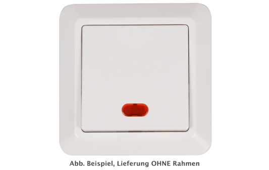 Schalter McPower ''Cup'' 250V~/10A, UP, weiß mit Orientierungs-Leuchte