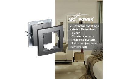 Serien-Schalter McPower ''Flair'', 2-fach, 250V~/10A, UP, anthrazit
