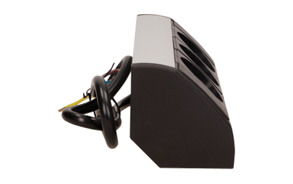 Steckdosenblock Aufbau, schwarz-silber, 3fach, 3680W