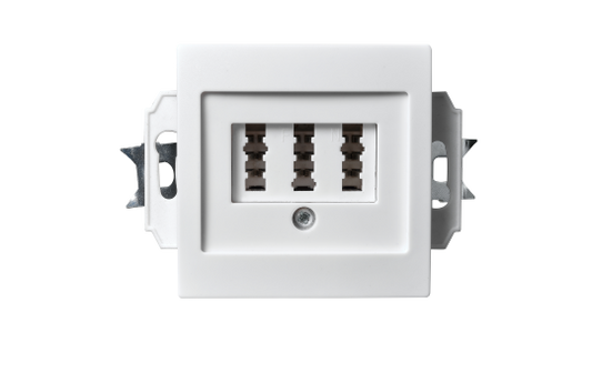 TAE-NFN-Anschlussdose McPower ''Flair'' UP, weiß, 3x 6-polig