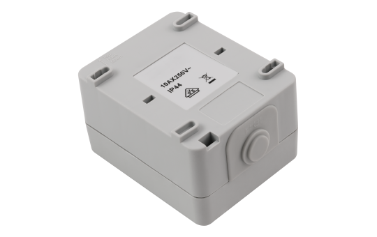 Feuchtraum Heizungs Hauptschalter McPower ''Taff'', 250V~/10A, IP44, AP, grau