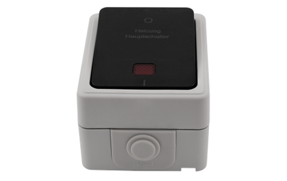 Feuchtraum Heizungs Hauptschalter McPower ''Taff'', 250V~/10A, IP44, AP, grau