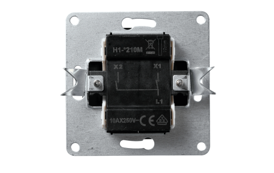Serien-Schalter McPower ''Flair'', 2-fach, 250V~/10A, UP, matt schwarz