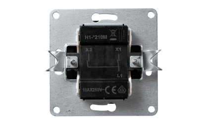 Serien-Schalter McPower ''Flair'', 2-fach, 250V~/10A, UP, matt schwarz