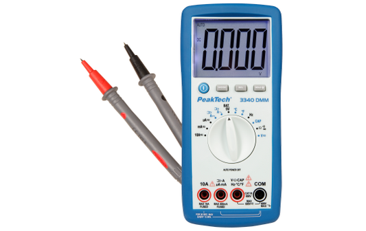 Digital-Multimeter PeakTech ''P3340'', 4000 Counts, 600V AC/DC, 10A AC/DC, Auto-Range