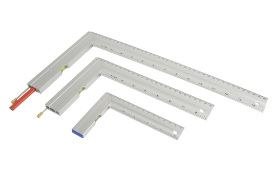 Anschlagwinkel-Set, Aluminium, inkl. Anreißer und Bleistift