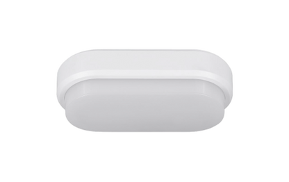 LED-Feuchtraumleuchte Oval IP54, 550lm, 4000K, 8W, neutralweiß, Bewegungsmelder