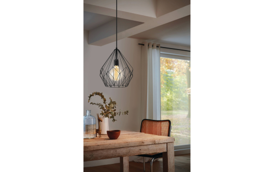 Hängeleuchte EGLO ''Carlton'', E27, Stahl, schwarz, 110x31cm