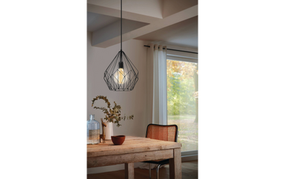 Hängeleuchte EGLO ''Carlton'', E27, Stahl, schwarz, 110x31cm