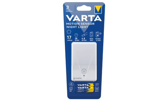 LED Bewegungsmelder, VARTA ,17lm, inkl. 3x Batterie Alkaline AAA