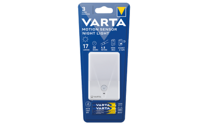 LED Bewegungsmelder, VARTA ,17lm, inkl. 3x Batterie Alkaline AAA