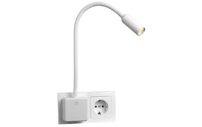 LED-Steckdosenleuchte EINLICHT ''Punkt'' 4W, 260lm, step-dimmbar, warmweiß, weiß