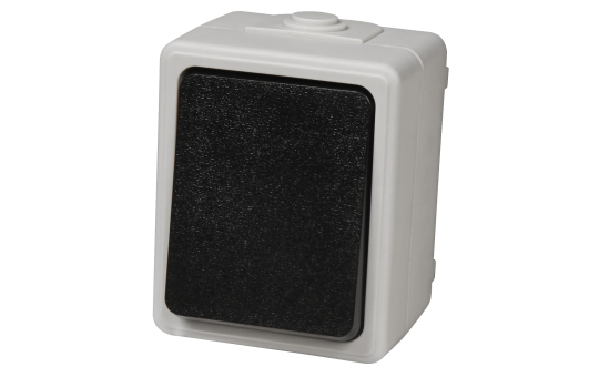 Feuchtraum Wechselschalter McPower ''Taff'', 250V~/10A, IP44, Aufputz, grau