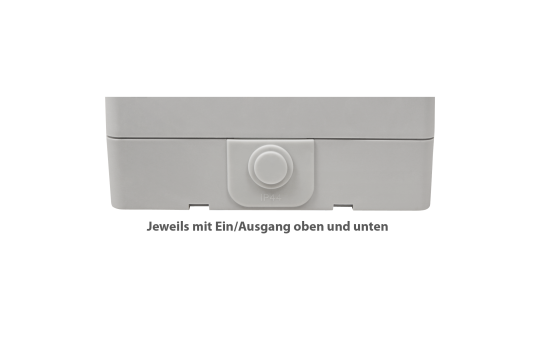 Feuchtraum Doppel-Steckdose McPower ''Taff'', 250V~/16A, IP44, AP, grau
