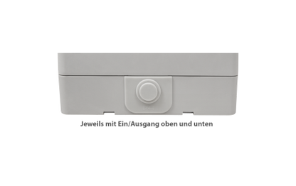 Feuchtraum Doppel-Steckdose McPower ''Taff'', 250V~/16A, IP44, AP, grau