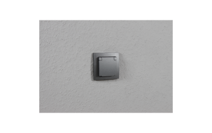 Schutzkontakt-Steckdose McPower ''Flair'', 250V~/16A, UP, IP44, anthrazit,3er-Pack