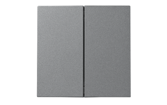 Serien-Schalter McPower ''Shallow'' 2-fach, 250V~/10A, Steckanschluss, anthrazit