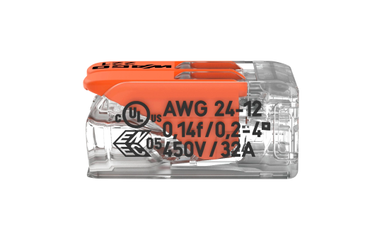 Compact-Verbindungsklemme WAGO, für alle Leiterarten, 4mm², max. 85°C