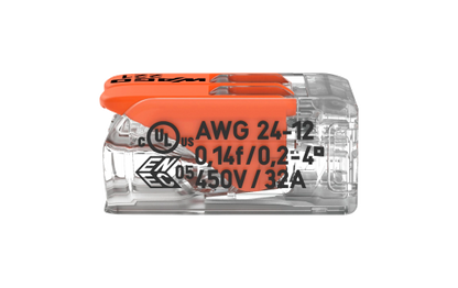 Compact-Verbindungsklemme WAGO, für alle Leiterarten, 4mm², max. 85°C