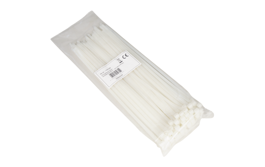 Kabelbinder McPower, transparent, 300x4,8mm, 100er-Pack, UV beständig