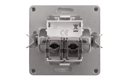 Netzwerk-Dose McPower ''Shallow'' CAT6A, UP, weiß, vollgeschirmt