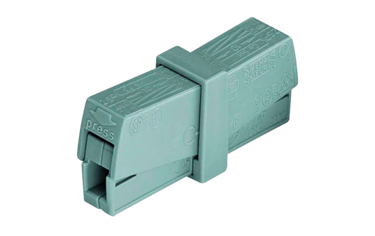 Service-Klemme WAGO, max. 2,5mm², alle  Leiterarten, grau, 2 Klemmstellen